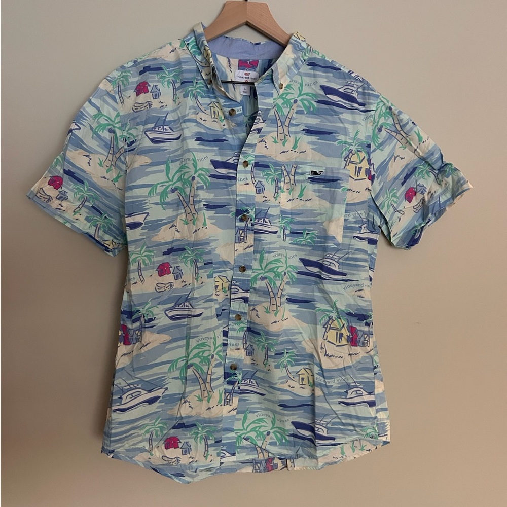 Vineyard Vines x Target Tropical Print Men's Hawaiian Shirt